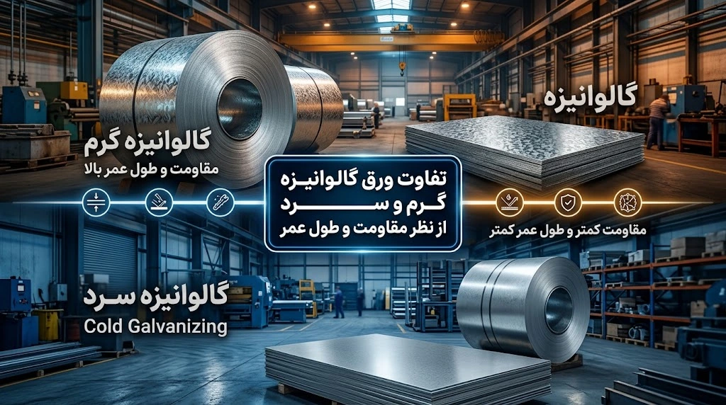 تفاوت ورق گالوانیزه گرم و ورق گالوانیزه سرد